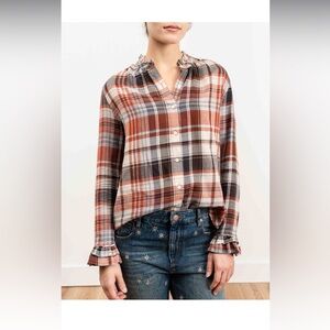 trovata
caroline blouse - rust plaid - small